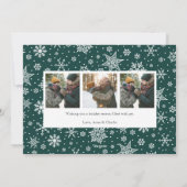 Laisse-le neiger | Carte Vacances photo complète (Dos)