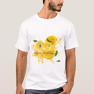 Laisse-moi respirer T-shirt citron et eau
