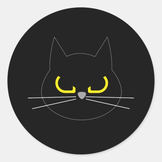 LAISSE-MOI SEUL ! Sticker pour chat grumpy (Devant)