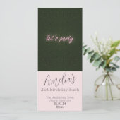 laisse Party Neon Pink Invitation (Debout devant)