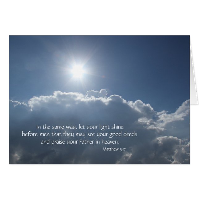 Laisser briller votre lumière ; les cieux au-dessu (Devant horizontal)