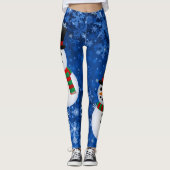 Laisser ça Leggings Snowman Pantalon de Noël (Devant)