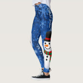 Laisser ça Leggings Snowman Pantalon de Noël (Gauche)