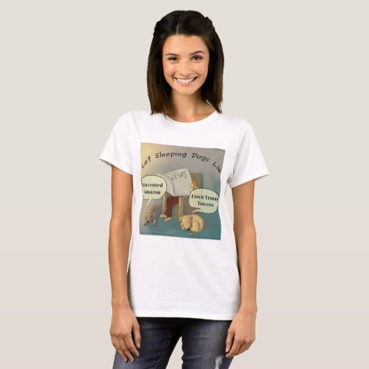 Laisser Dormir Chiens Lie Womens Comic Tshirt (Devant entier)