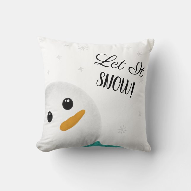 Laisser Enneiger Snowman Jeter Oreiller (Recto)