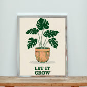 Laisser grandir - Poster minimaliste Plante Monste