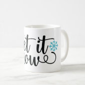 Laisser-Il Neige Café Mug - Hiver Fête Mug (Devant droit)
