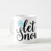 Laisser-Il Neige Café Mug - Hiver Fête Mug (Devant gauche)