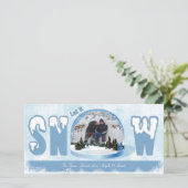 Laisser il neige Carte photo de vacances (Debout devant)