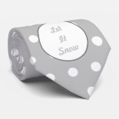 Laisser Il Neige Cravate (Gris & Blanc) (Roulé)