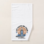 Laisser la foi briller : Thème hiver (Serviette à main)