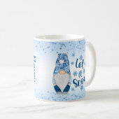 Laisser la neige Gnome Fête Café Mug Thé (Devant droit)