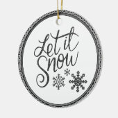 Laisser la neige gris et blanc ornement (Gauche)