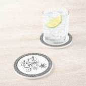 Laisser la neige gris et Dessous de verre de grès  (Côté)