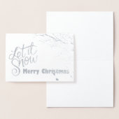 Laisser la neige (huile) Carte de Noël (Affichage)