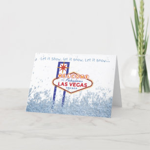 Laisser la neige Las Vegas carte de Noël