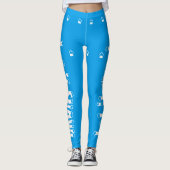 Laisser la neige Léger Leggings Bleus (Devant)