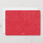 Laisser la neige moderne Carte photo de vacances (Dos)