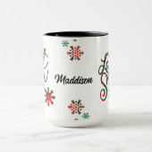 Laisser la neige Plaid Christmas Mug (Centre)