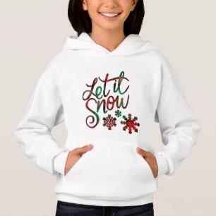Laisser la neige Plaid Sweat - shirt à capuche de