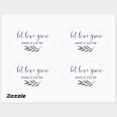 Laisser l'amour grandir Stickers Étiquette Mariage (Feuille)