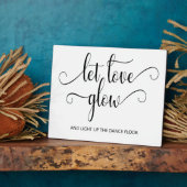 Laisser l'amour mariage brillant signe Plaque Tabl (Côté)