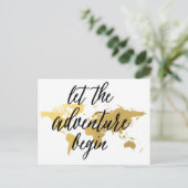 Laisser l'aventure commencer Graduation Carte post (Debout devant)