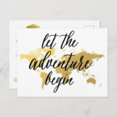 Laisser l'aventure commencer Graduation Carte post (Devant / Derrière)
