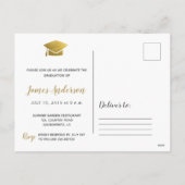 Laisser l'aventure commencer Graduation Carte post (Dos)