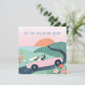 "Laisser l'aventure commencer la carte Mariage (Debout devant)