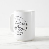 Laisser l'aventure commencer la Mug - noir et blan (Devant gauche)