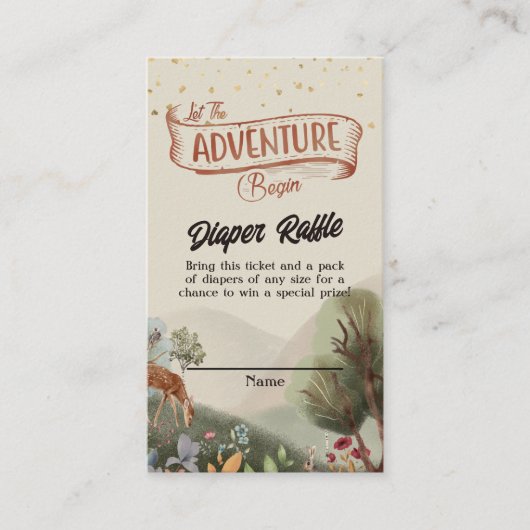Laisser L'Aventure Commencer Les Tickets De Raffle (Devant)