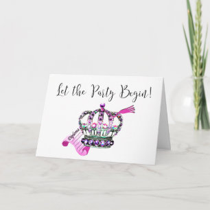 "Laisser le Parti commencer" PRINCESS Invitations 