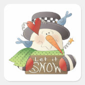 Laisser le Sticker Carré de neige (Devant)