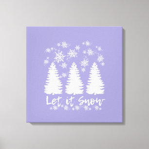 Laisser l'impression de toile étirée à la neige