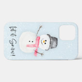 Laisser neiger bonhomme de neige coque iphone 12 (Verso (horizontal))