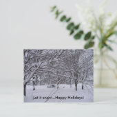 Laisser neiger...Bonne carte postale des Fêtes (Debout devant)