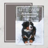 Laisser neiger Chien Photo Carte de Noël (Devant / Derrière)