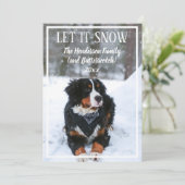 Laisser neiger Chien Photo Carte de Noël (Debout devant)