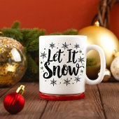 Laisser neiger Élégant Script Noël Café Mug