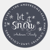 Laisser neiger | Étiquettes d'adresse de retour de (Devant)