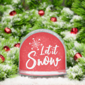 Laisser neiger Flocon rouge hiver (Noël)