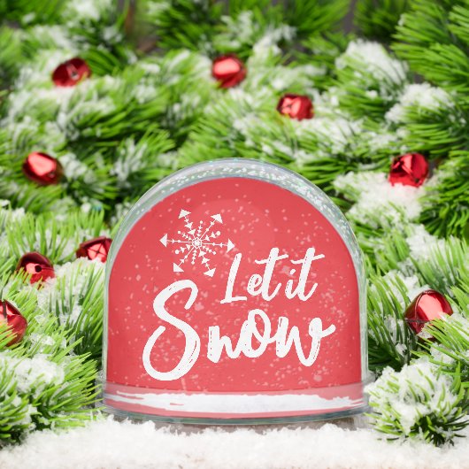 Laisser neiger Flocon rouge hiver (Noël)