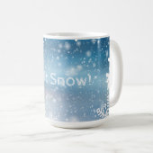 Laisser neiger hiver Météo Coupe de neige Mug (Devant droit)