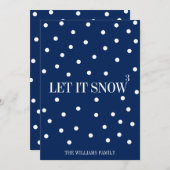 Laisser neiger la carte de Noël (Devant / Derrière)