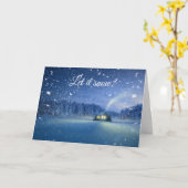 Laisser neiger la carte de Noël (Fleur jaune)