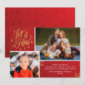 Laisser neiger la carte de noël de famille (Devant / Derrière)