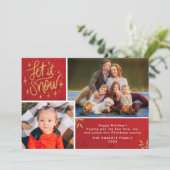 Laisser neiger la carte de noël de famille (Debout devant)