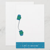 Laisser neiger la papeterie de Noël (Devant / Derrière)