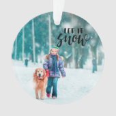 Laisser neiger la photo de Noël personnalisée (devant)